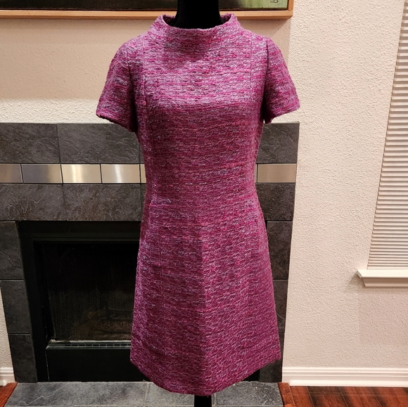 🖤 VINTAGE 60s Tweed Mod Dress Jackie MCM Rare Unique - Picture 1 of 3